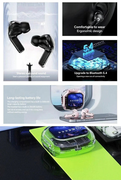 Translation Headphones with Multifunction Touch Screen Smart Wireless Bluetooth Earphone HiFi Audio Quality Business Earbud