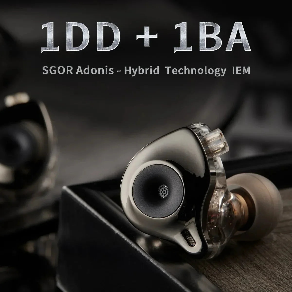 SGOR Adonis 1DD+1BA Hybrid Technology Earphones IEM In Ear Monitor HIFI Super Bass Earbuds Music Headphones For zsn pro castor