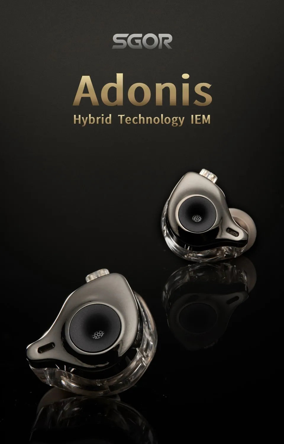 SGOR Adonis 1DD+1BA Hybrid Technology Earphones IEM In Ear Monitor HIFI Super Bass Earbuds Music Headphones For zsn pro castor