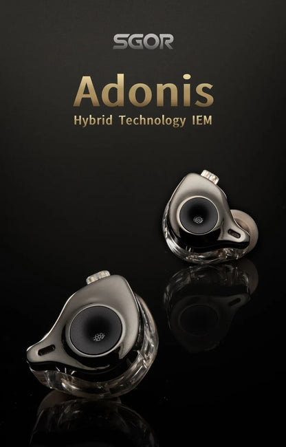 SGOR Adonis 1DD+1BA Hybrid Technology Earphones IEM In Ear Monitor HIFI Super Bass Earbuds Music Headphones For zsn pro castor