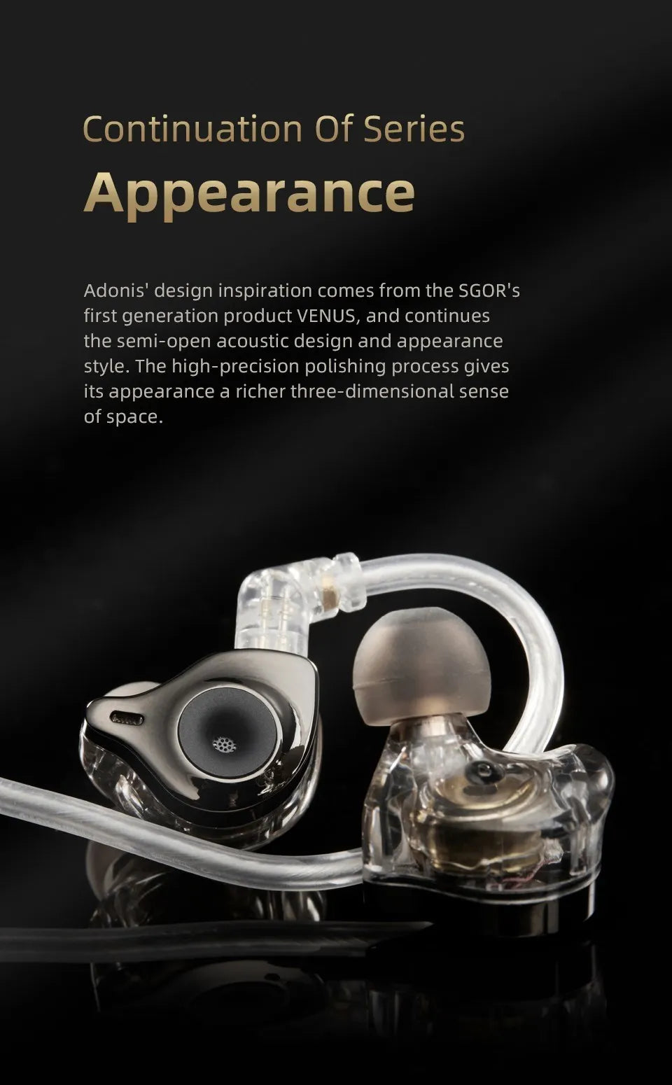 SGOR Adonis 1DD+1BA Hybrid Technology Earphones IEM In Ear Monitor HIFI Super Bass Earbuds Music Headphones For zsn pro castor