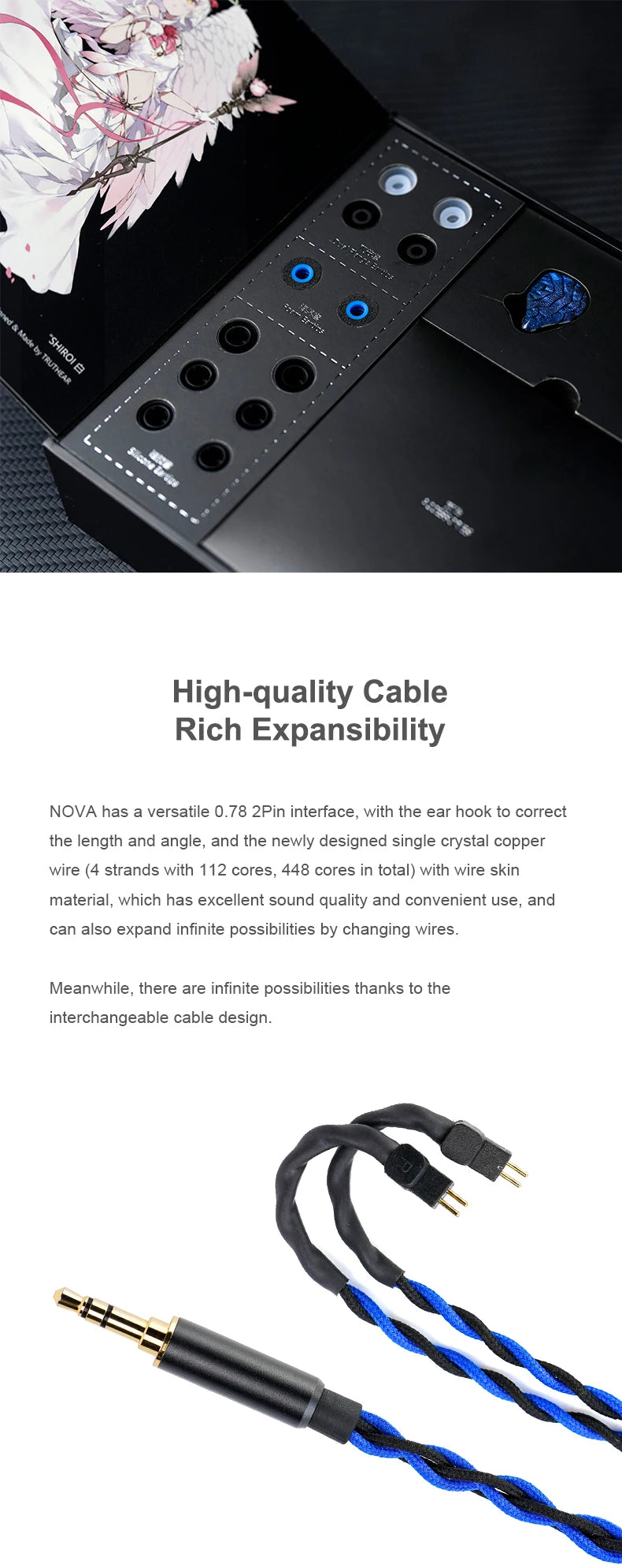 Truthear NOVA 1Dynamic 4 Balanced Ear Headphone with 0.78 2Pin Cable