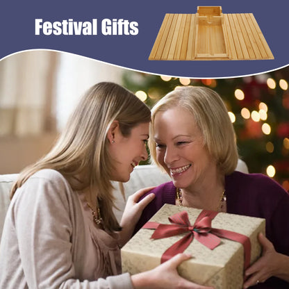 Couch Cup Holder Bamboo Wood Sofa Armrest Tray Foldable Sofa Cup Holder Anti-Slip Couch Arm Cup Holder Sofa Side Storage Tray