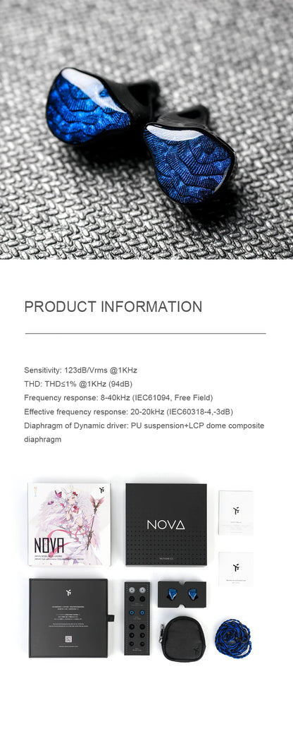 Truthear NOVA 1Dynamic 4 Balanced Ear Headphone with 0.78 2Pin Cable